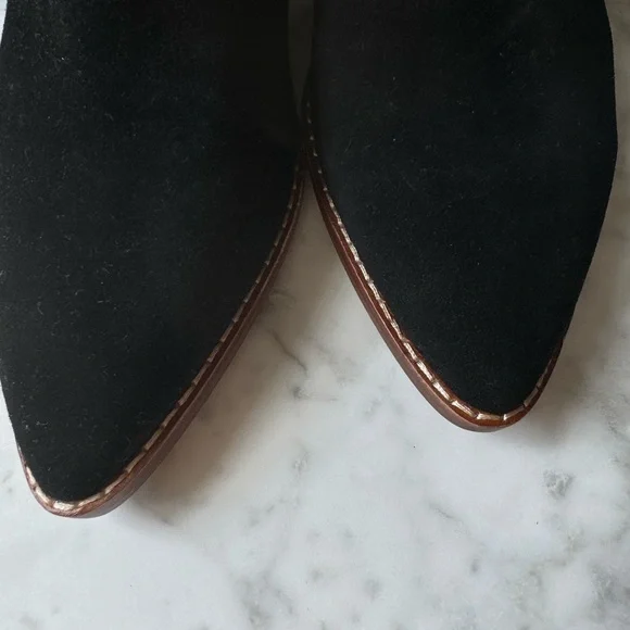 MADEWELL Black Suede Western Boots “The Cassidy Tall Western Boot” NWT - Picture 5 of 16